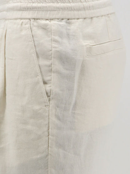 Linen bermuda shorts with drawstring thumbnail