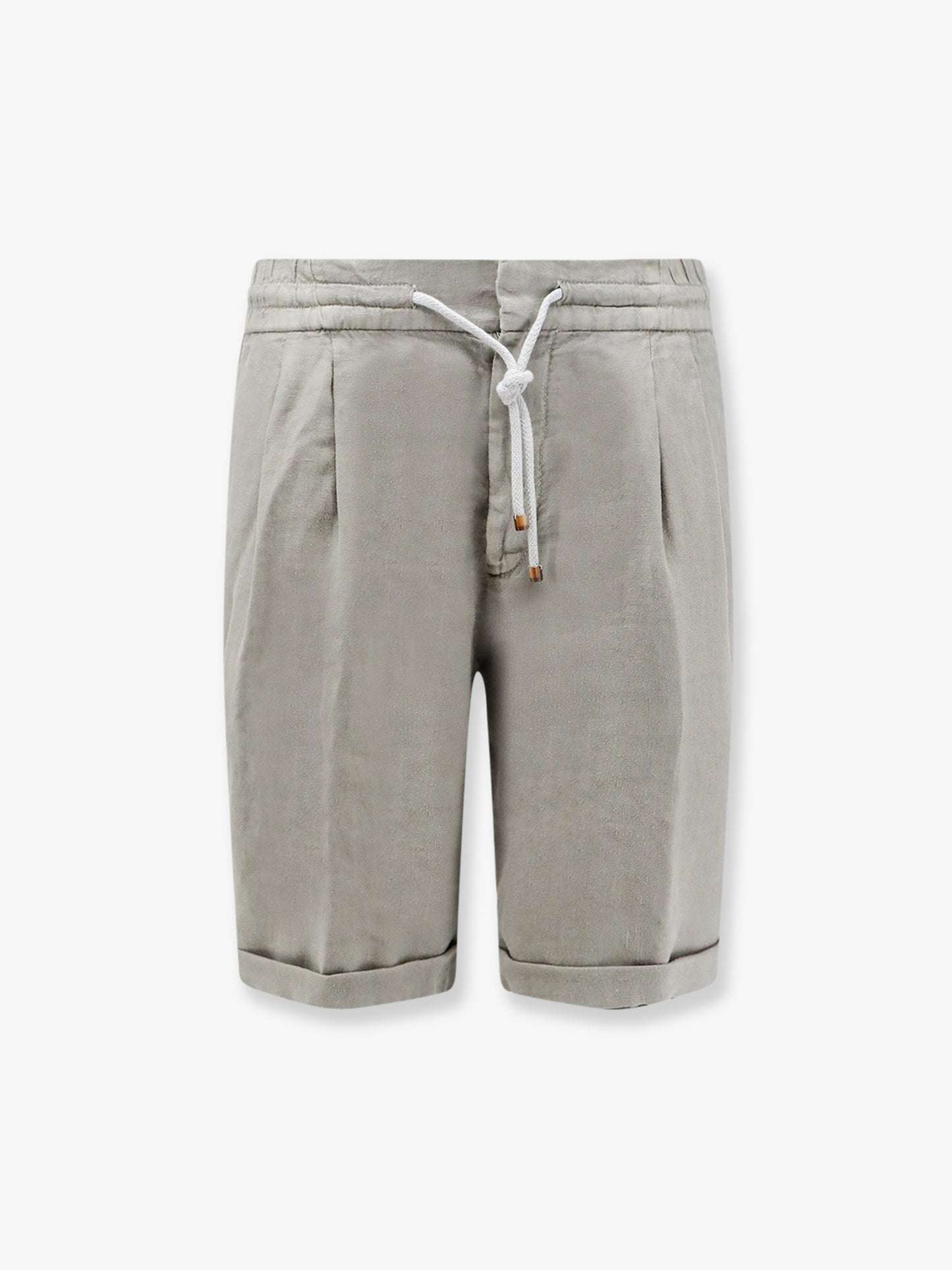 Linen bermuda shorts with drawstring