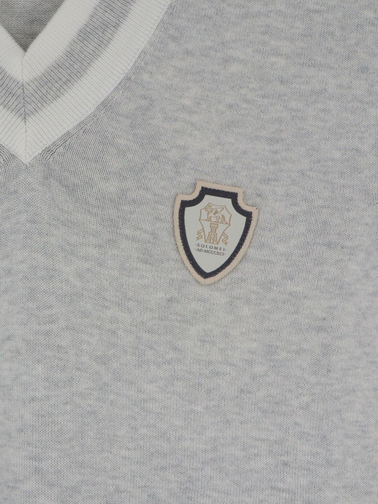 Gilet in cotone con patch logo frontale