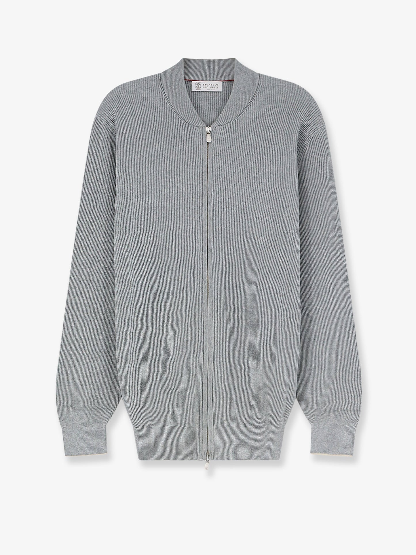 Ribbed cotton cardigan