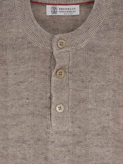 Linen and cotton blend sweater thumbnail