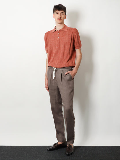 Polo in misto lino e cotone thumbnail
