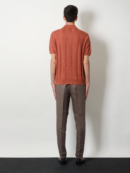 Polo in misto lino e cotone thumbnail