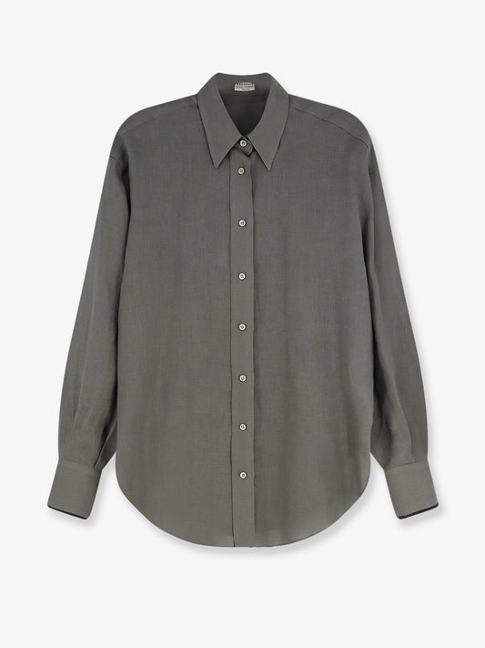 Linen shirt with Monili detail