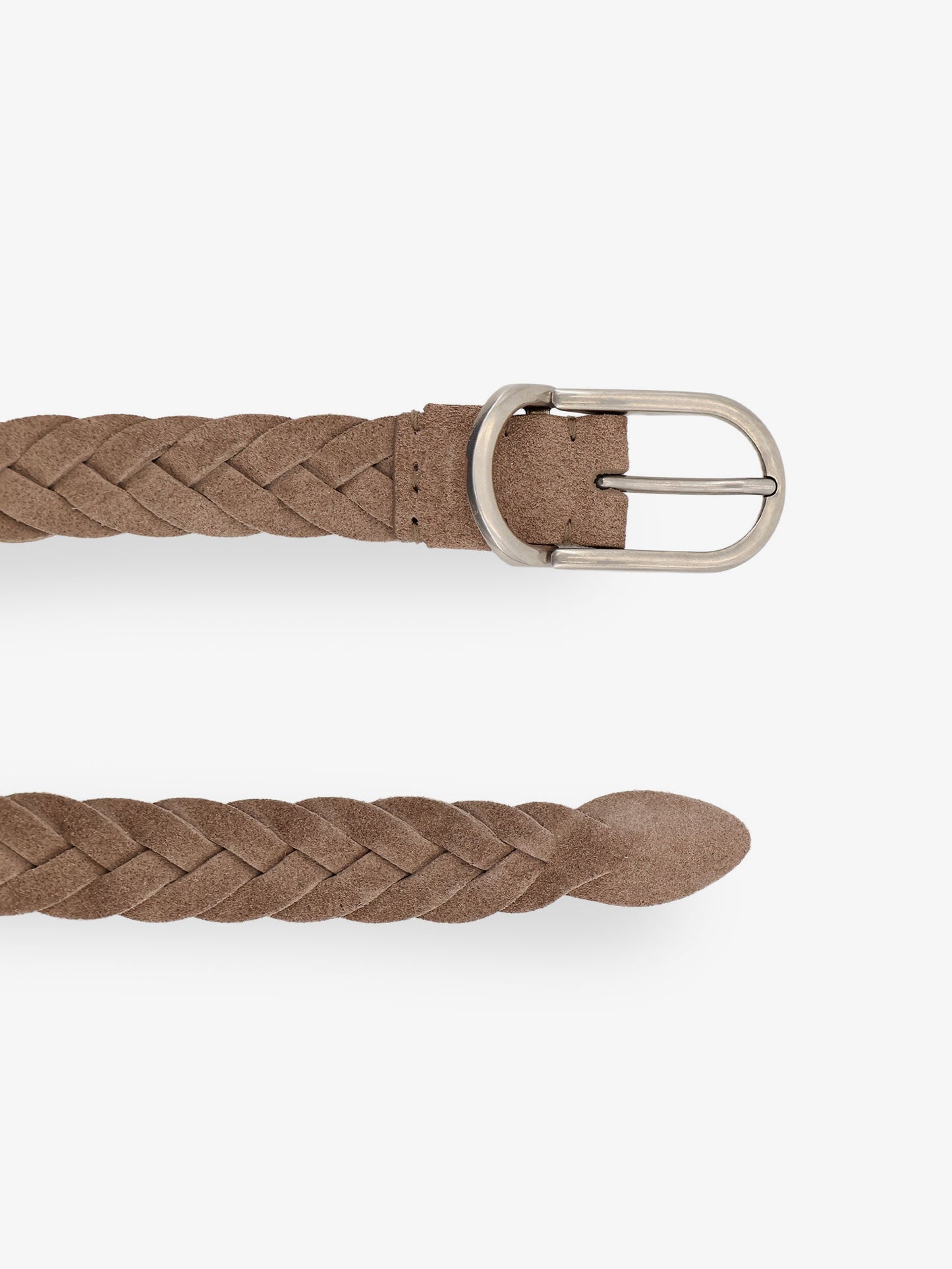 Braided suede belt