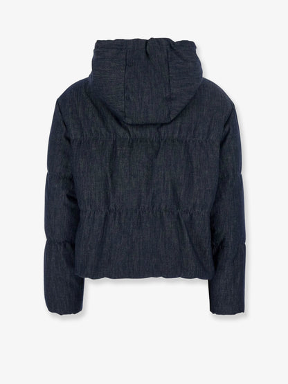 Hooded padded denim jacket thumbnail