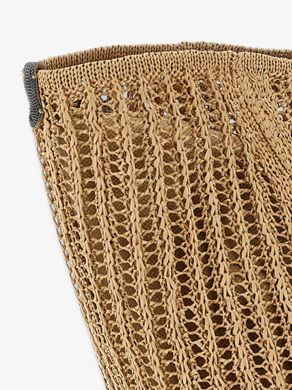 BC Duo raffia shoulder bag thumbnail