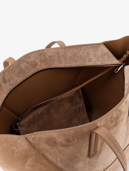 BC Duo suede shoulder bag with engraved logo thumbnail