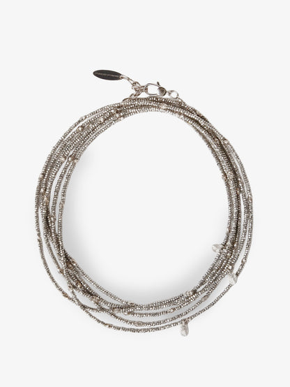 Wrap hematite and 925 Sterling silver bracelet thumbnail