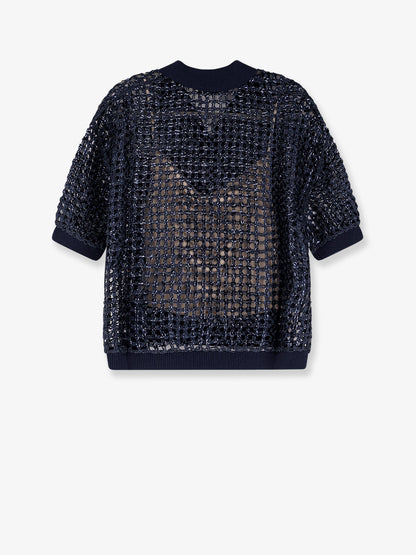 Maglia in seta e lino con paillettes thumbnail