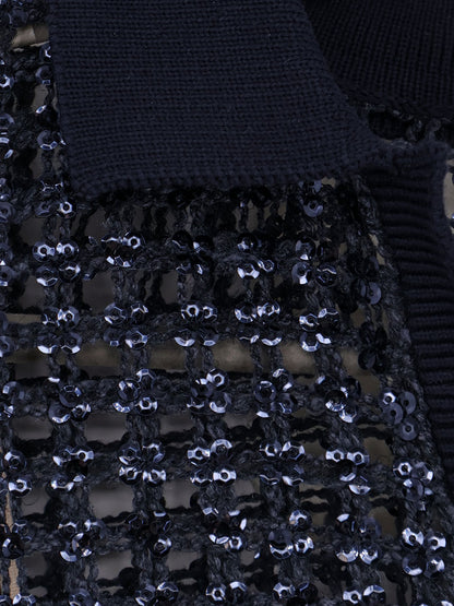Maglia in seta e lino con paillettes thumbnail
