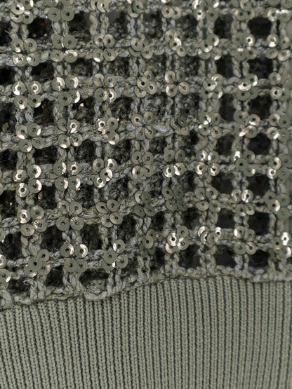 Cardigan Dazzling Net Embroidery in seta e lino thumbnail