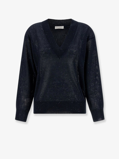 Dazzling linen and cotton blend sweater thumbnail