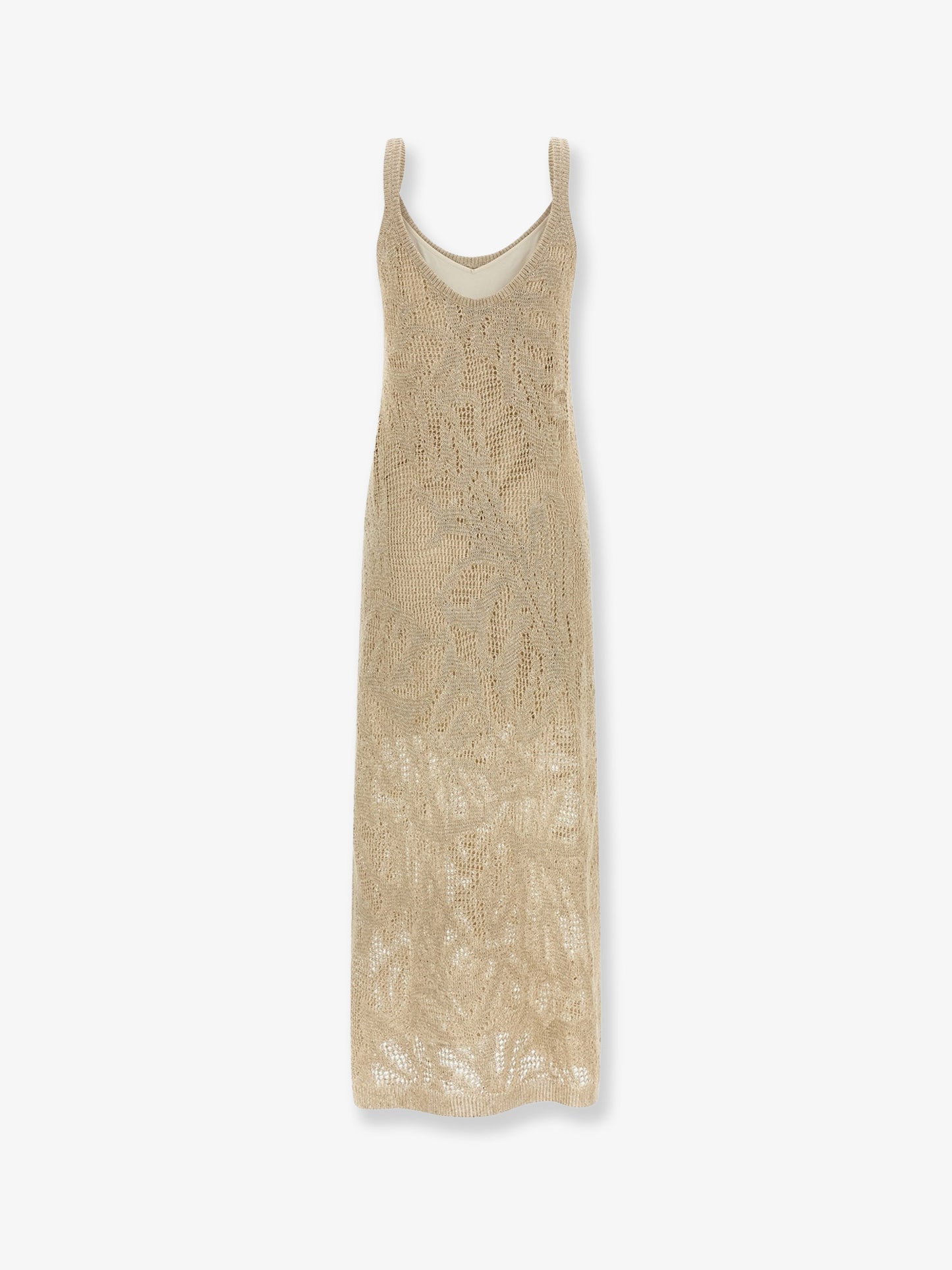 Knitted linen and cotton long dress