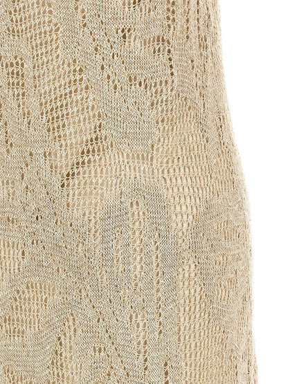 Knitted linen and cotton long dress thumbnail