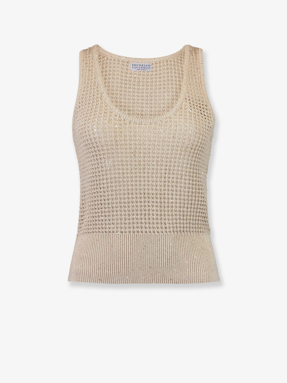 Top in maglia traforata in cotone