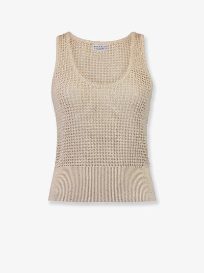 Top in maglia traforata in cotone thumbnail
