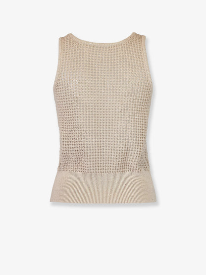 Top in maglia traforata in cotone thumbnail