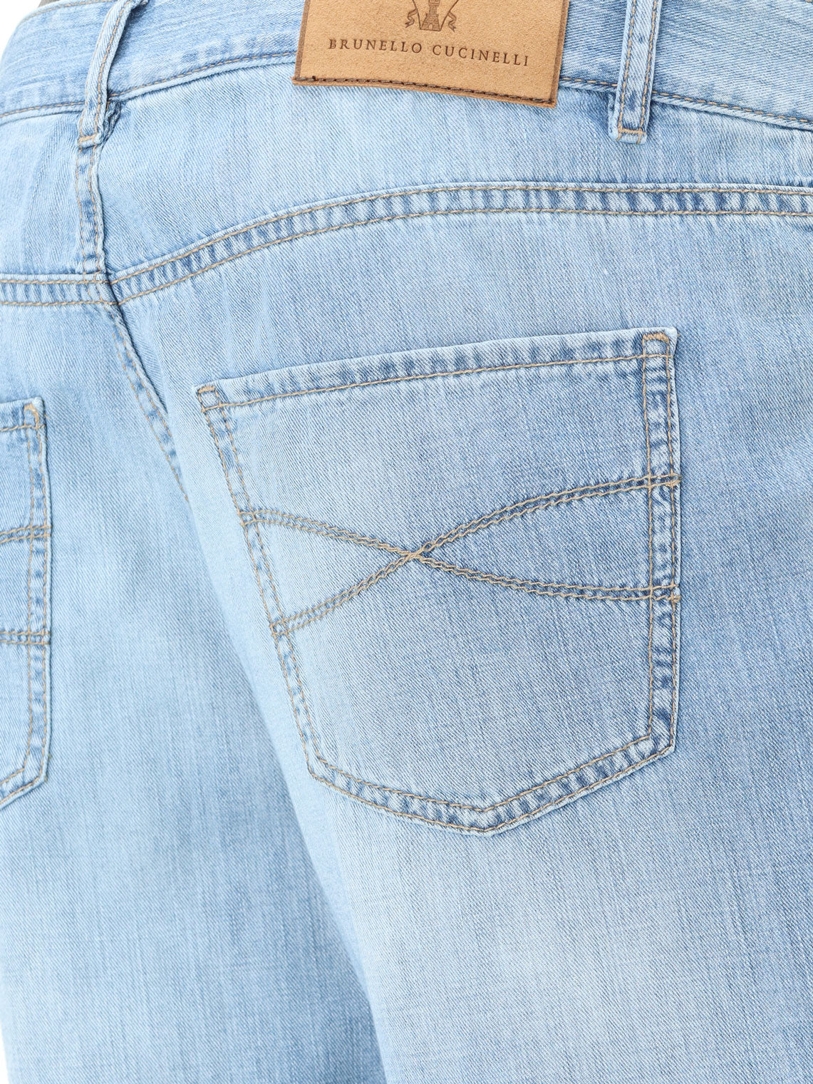 Blue denim jeans