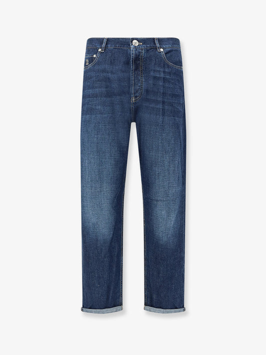 Blue denim jeans