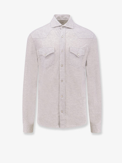 Leisure-fit cotton shirt thumbnail