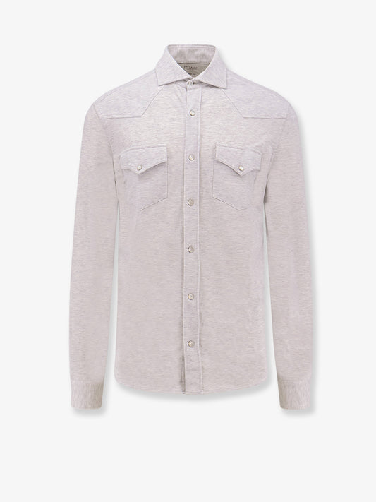 Leisure-fit cotton shirt