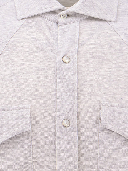 Leisure-fit cotton shirt thumbnail