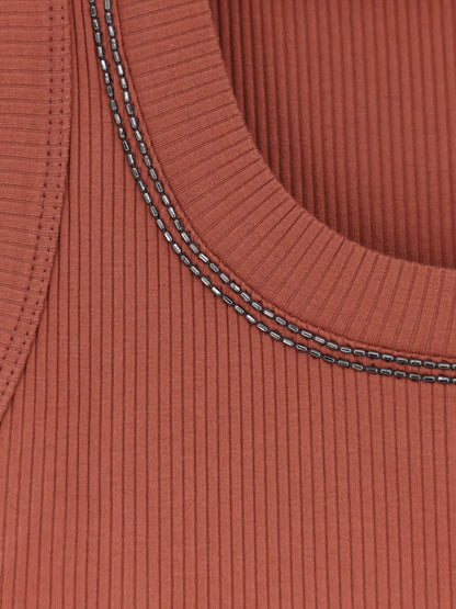 Cotton tank top with Shiny Trim profile thumbnail