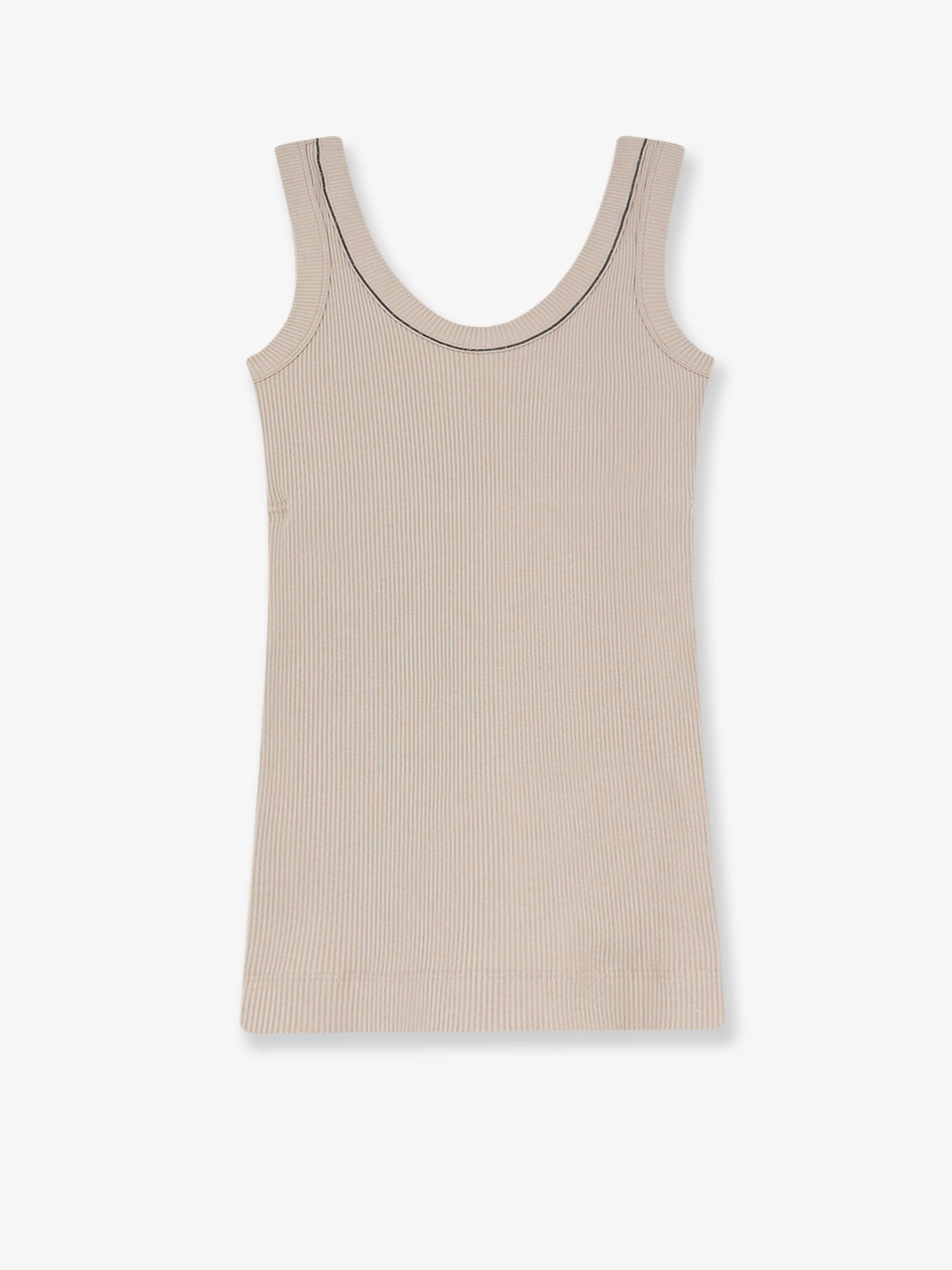 Stretch cotton tank top