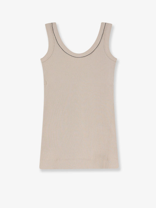 Stretch cotton tank top
