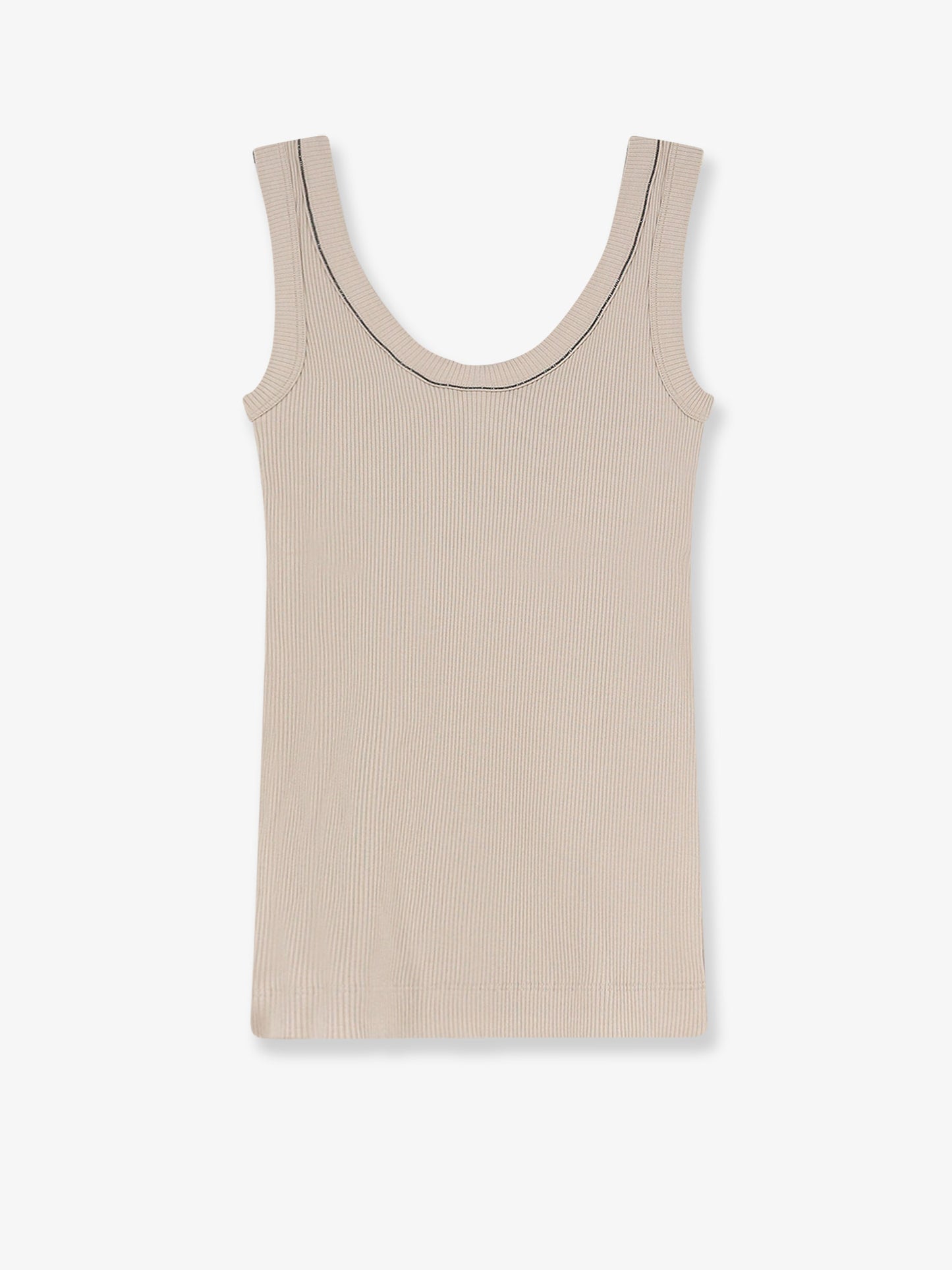 Stretch cotton tank top