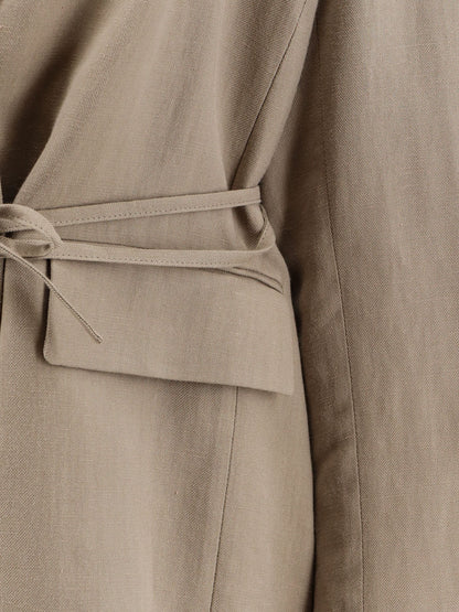 Viscose and linen blend blazer thumbnail