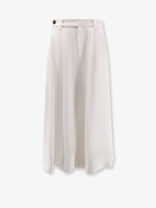 Viscose and linen skirt