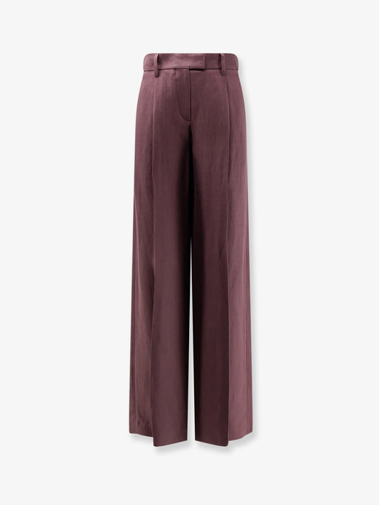 Viscose and linen trousers