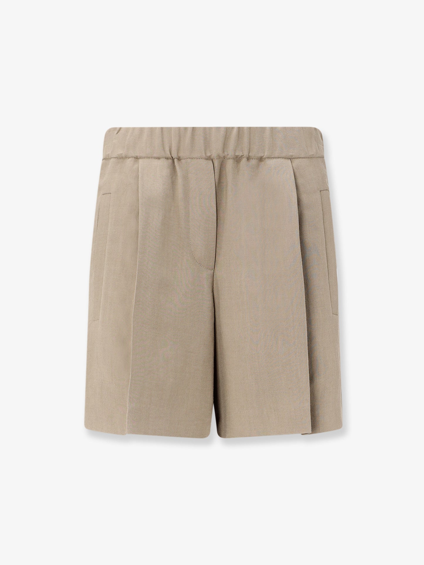 Viscose and linen blend bermuda shorts