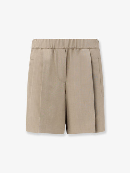 Viscose and linen blend bermuda shorts thumbnail