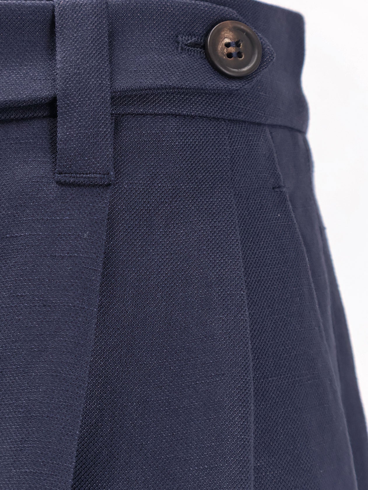 Viscose and linen bermuda shorts