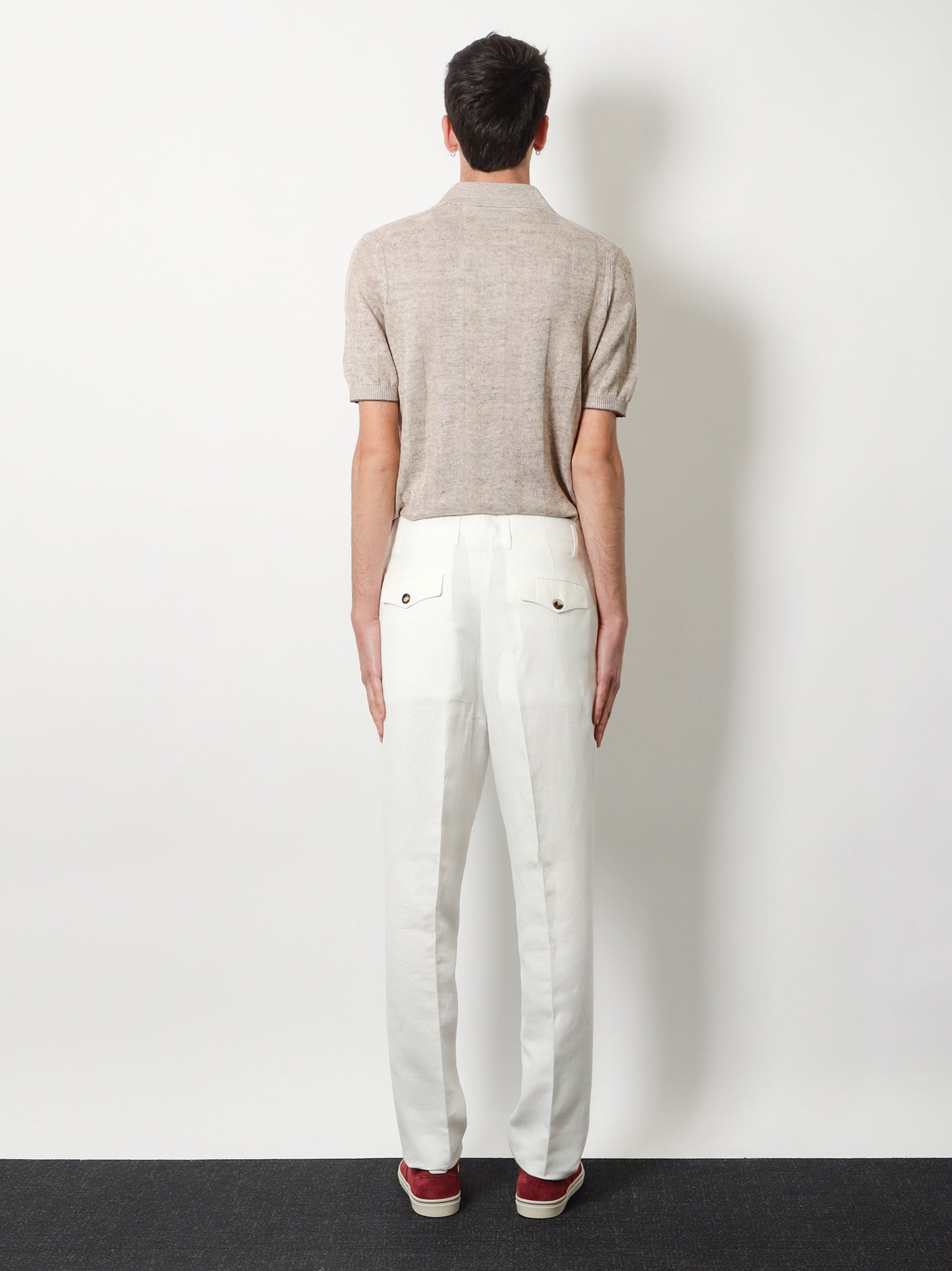 Pantaloni in lino e cotone