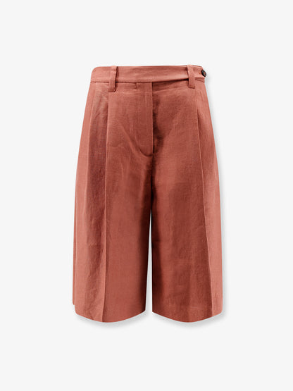 Linen shorts with Monili detail thumbnail