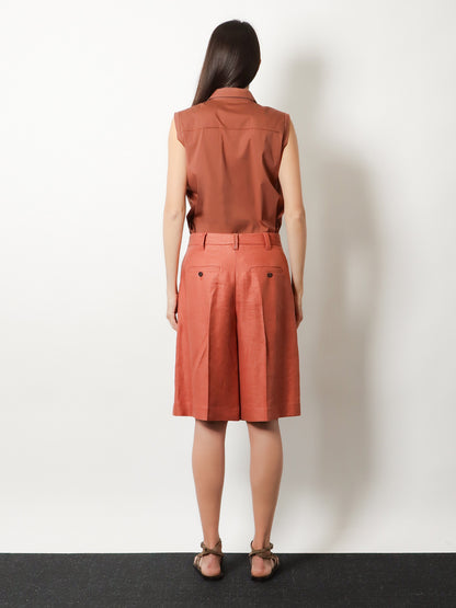 Linen shorts with Monili detail thumbnail