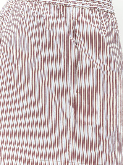 Cotton and silk blend shorts with striped pattern thumbnail