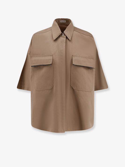 Linen and cotton blend shirt