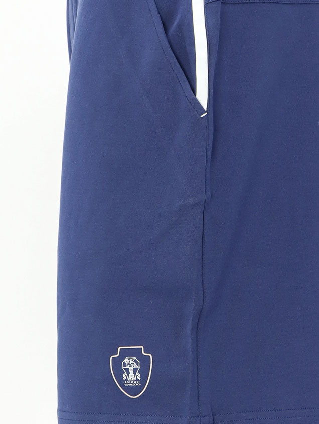 Cotton Bermuda shorts with contrasting logo