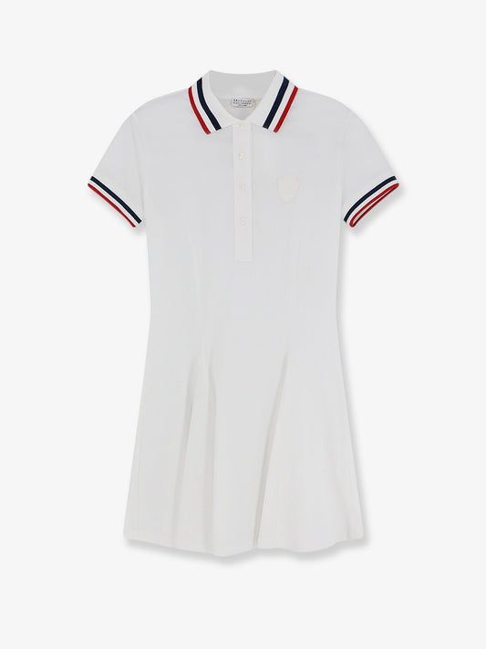 Stretch cotton piquet mini dress