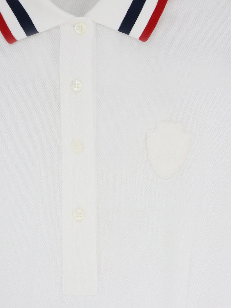 Stretch cotton piquet mini dress