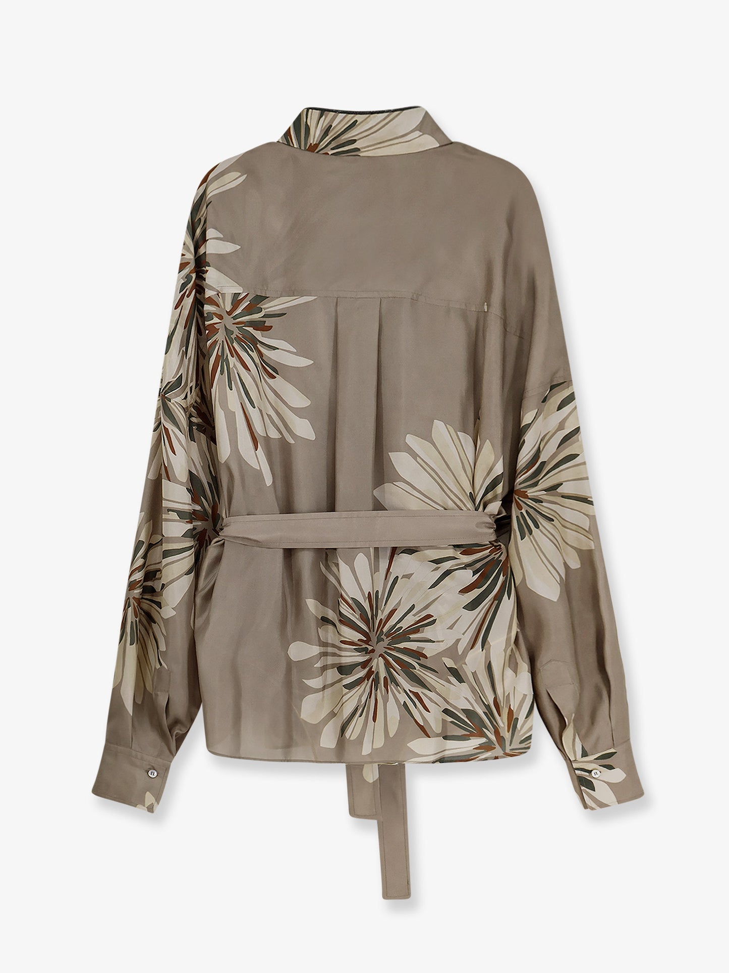 Silk shirt with belt