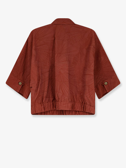 Cotton blend shirt with embroidery thumbnail