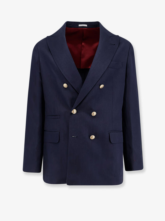 Silk and linen blazer