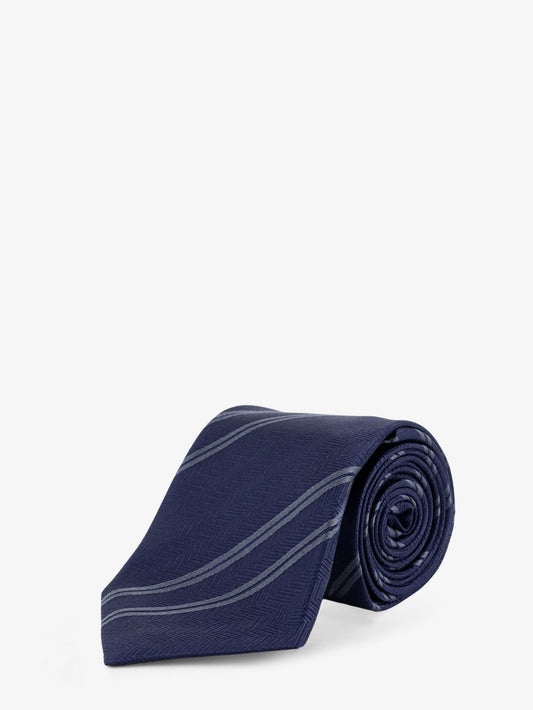 Regimental motif silk tie