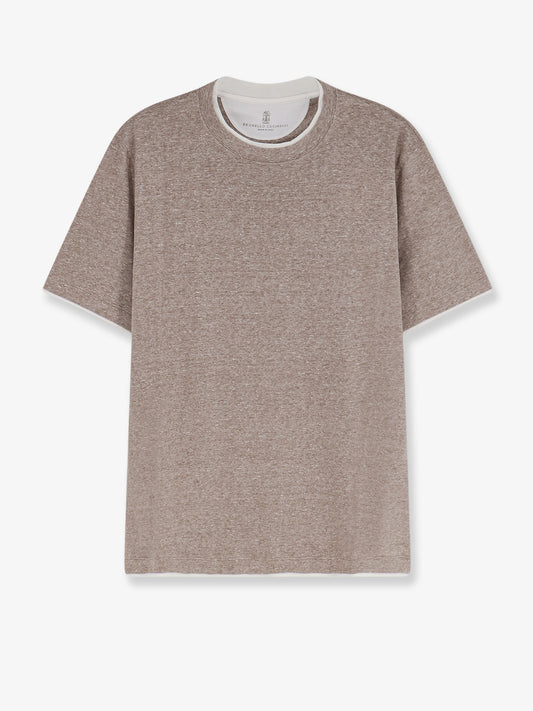 T-shirt in lino e cotone